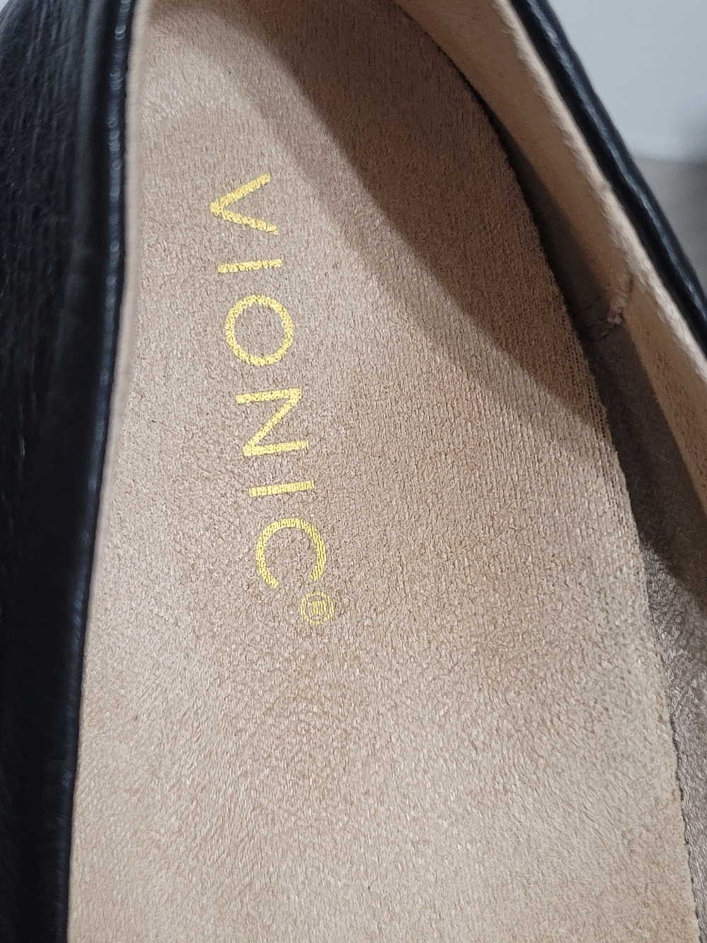 Vionic Black Leather Women's Tessa Loafers - Slip-On Comfort Classic Flats Sz9.5 - Picture 9 of 16